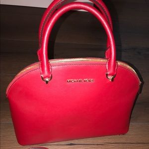 Red Michael Kors satchel